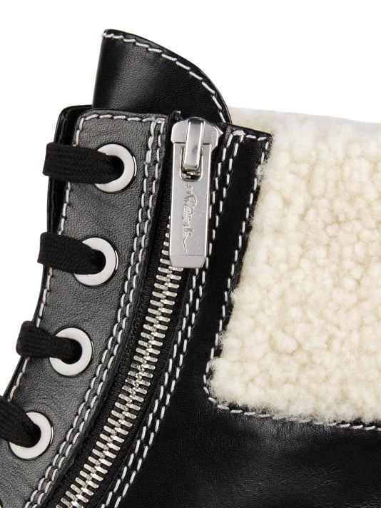3.1 Phillip Lim Kate Zip Lug-Sole Shearling-Trimmed Leather Combat Boots 6 3.1 Phillip Lim Kate Zip Lug-Sole Shearling-Trimmed Leather Combat Boots - Image 6