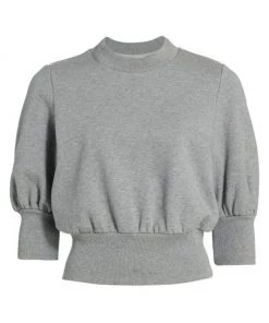 3.1 Phillip Lim Puff-Sleeve Cropped Sweatshirt